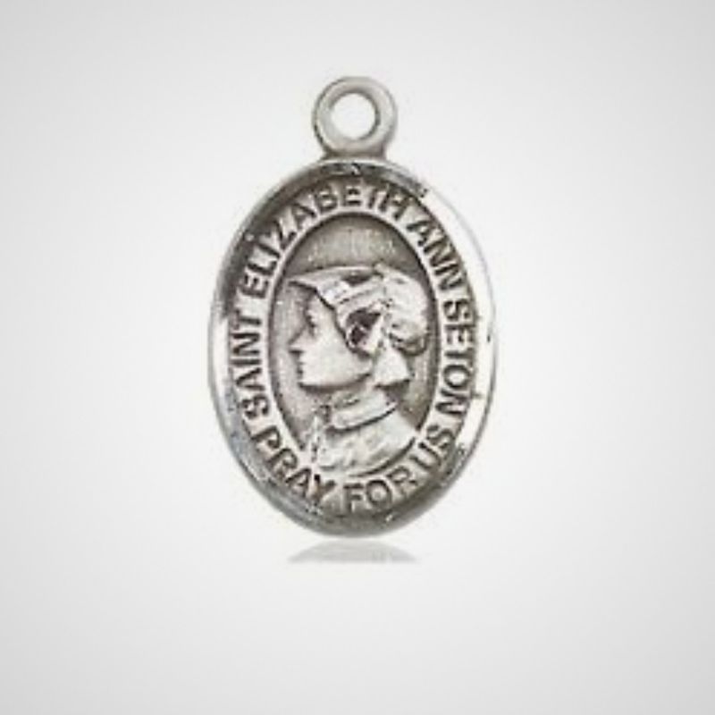St. Elizabeth Ann Seton Pewter Small Oval Medal