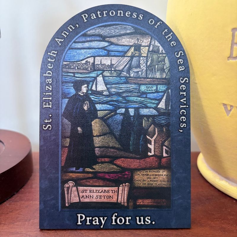 Sea Services Arched Desk Plaque