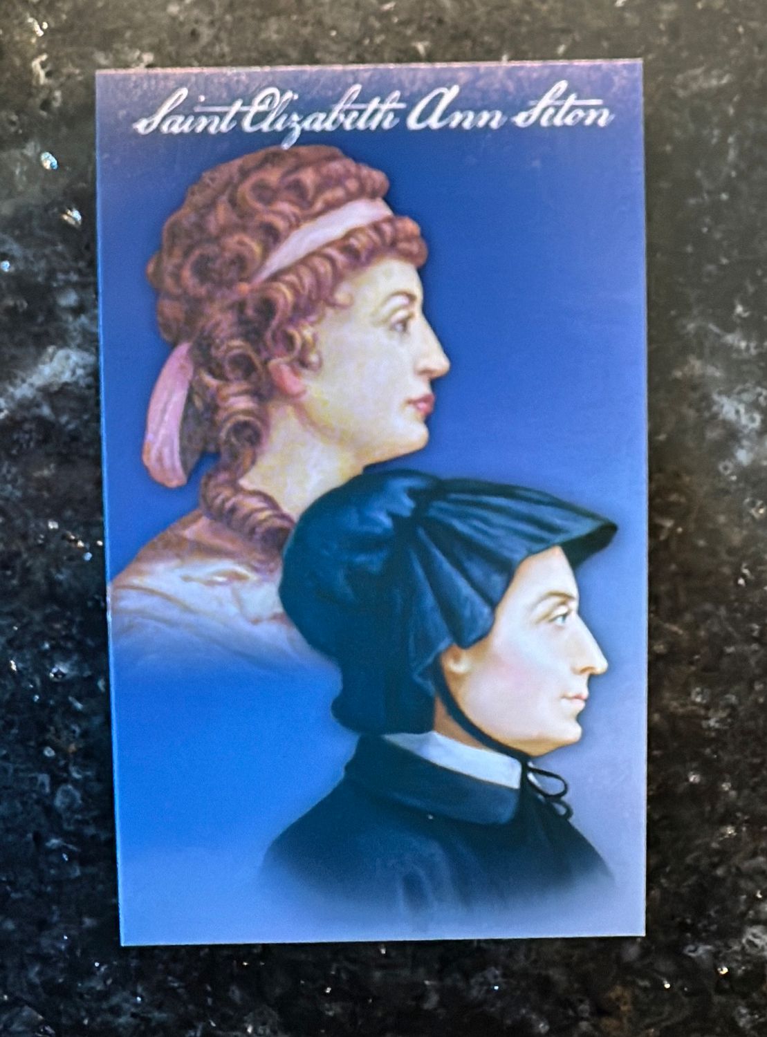 DNR-Blue Double Portrait Prayer Card