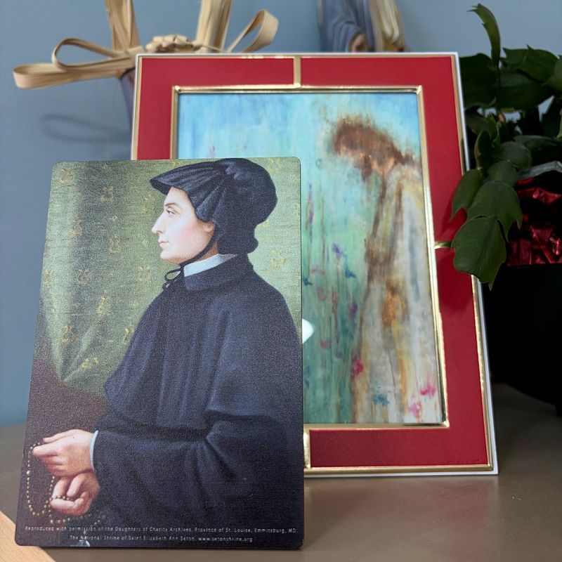 St. Elizabeth Ann Seton Square Desk Plaque