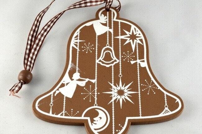 Wooden Christmas Bell Decoration Large