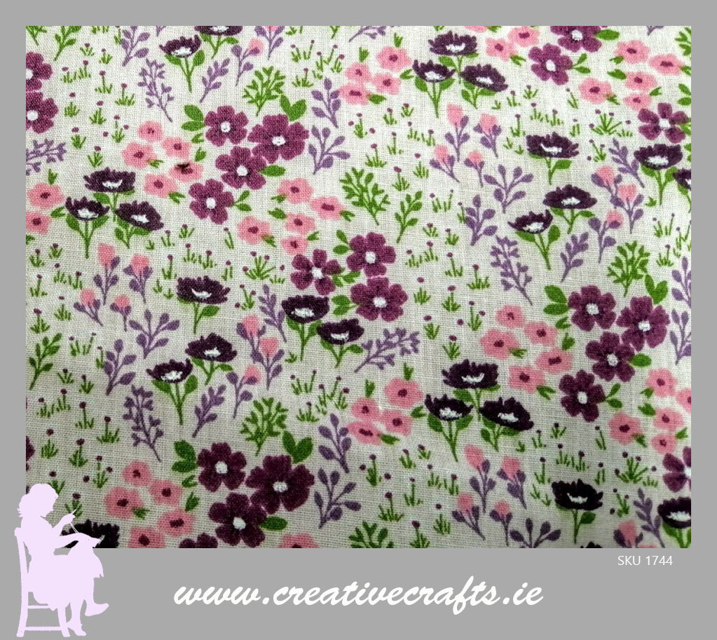 Floral cotton print fabric