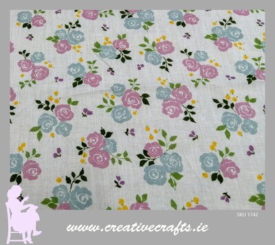 Floral cotton print fabric