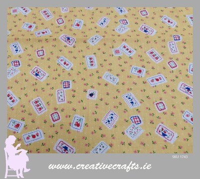 Yellow cotton print