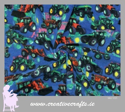 Tractor Fleece Fabric By The Metre-Creative Crafts