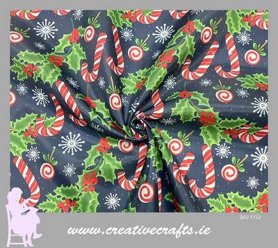 Candy Cane Christmas Fabric