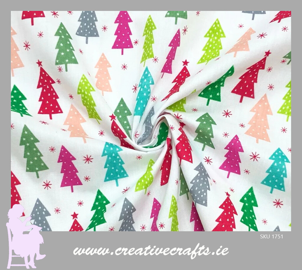 Christmas Tree Cotton fabric