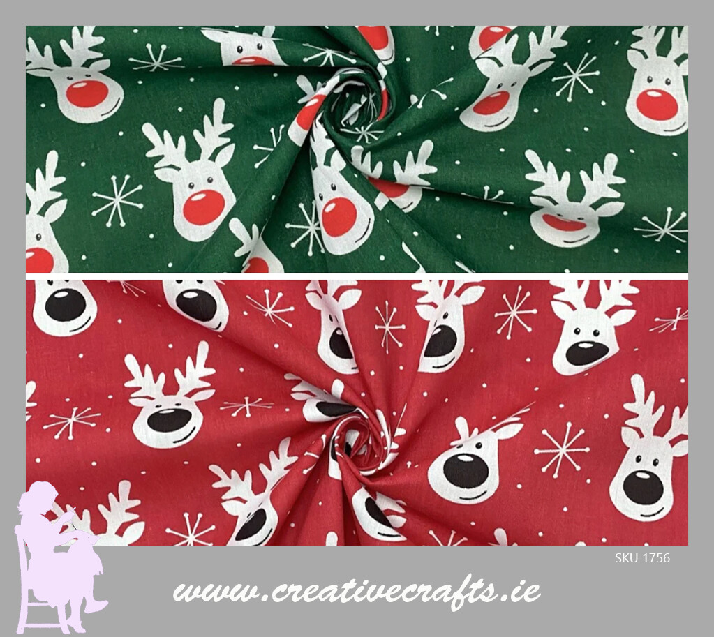 Reindeer Christmas Fabric