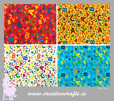 ABC Polycotton Fabric, now available at Creative Crafts Ireland!