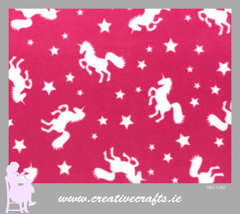 Unicorn Pink Fleece Fabric