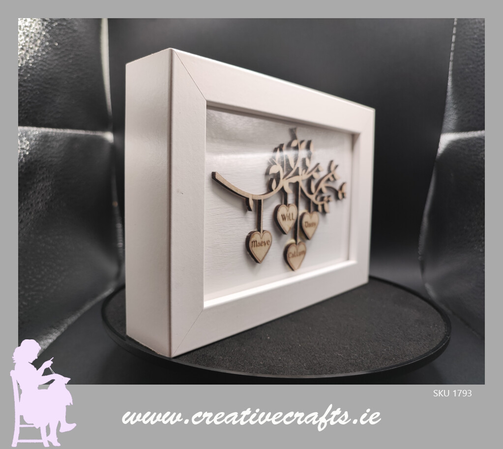 Family Tree Personalised in box frame