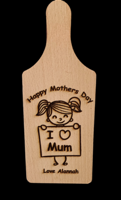 I Love Mum, Mam, Mother, Mammy. Personalised Serving Board