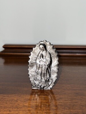 Silver Sheen Obsidian Virgin Mary