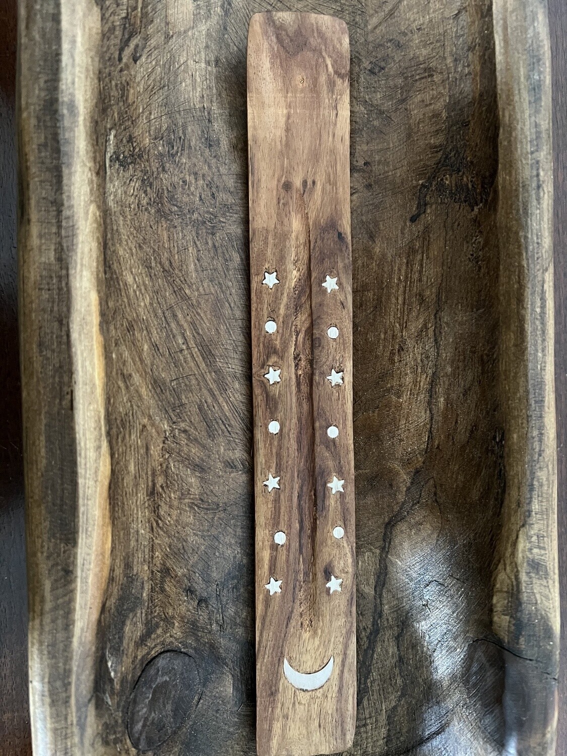 Wooden Incense Burner Moon&amp;Stars