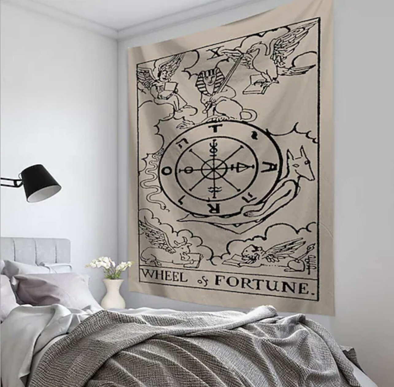 Tarot Wheel of Fortune Tapestry