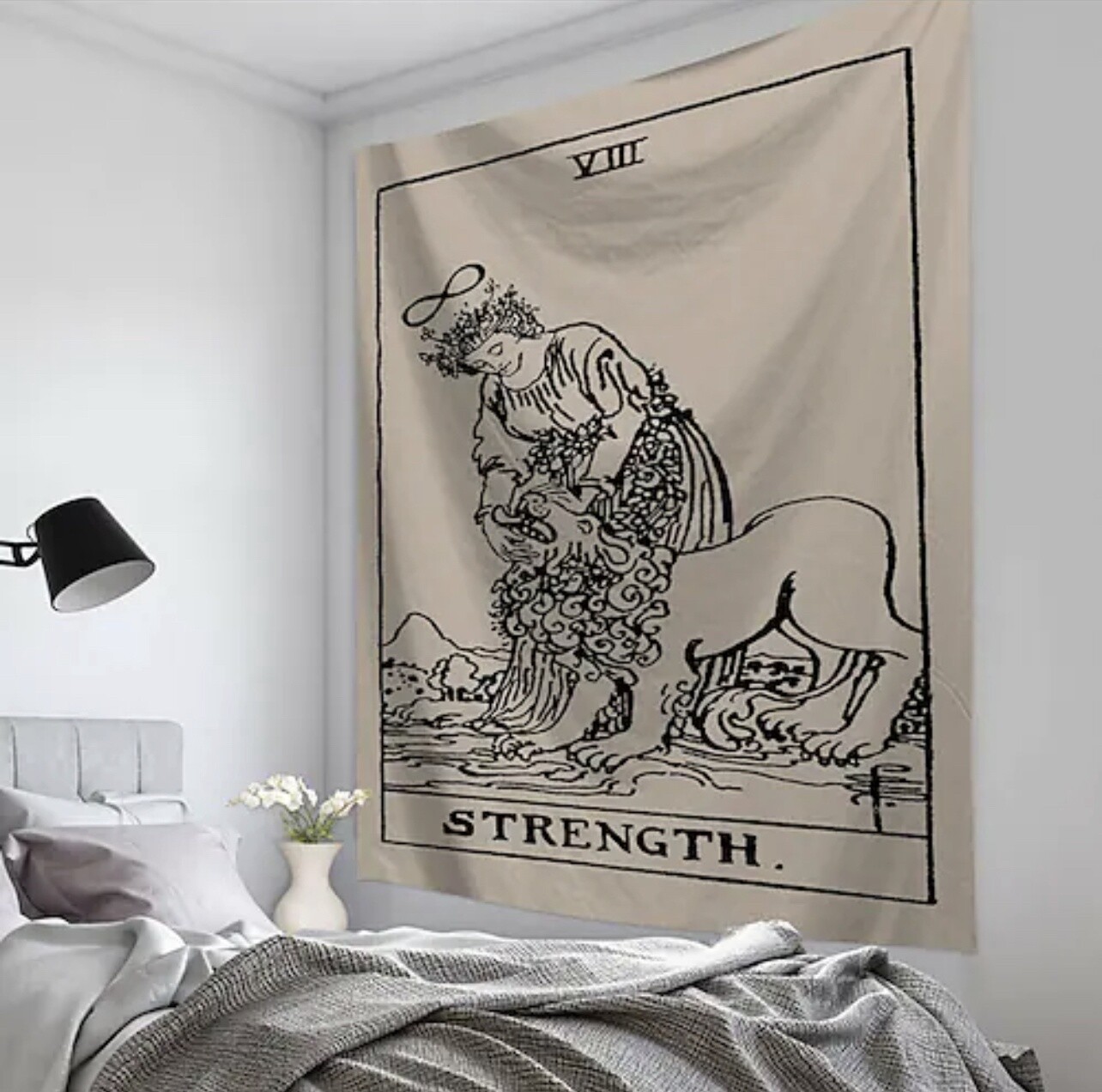 Tarot Strength Tapestry