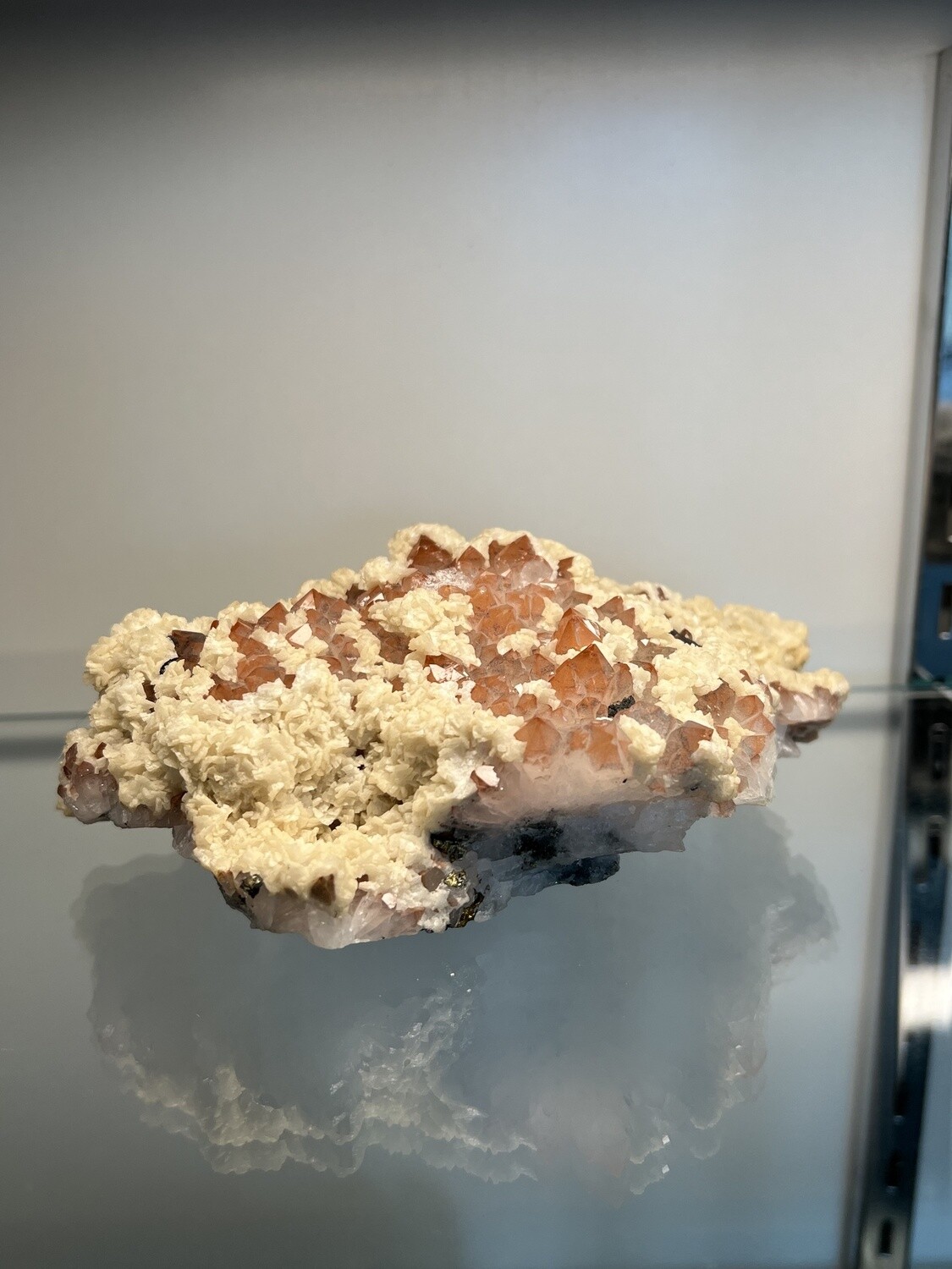 Red Amethyst White Lepidolite Cluster