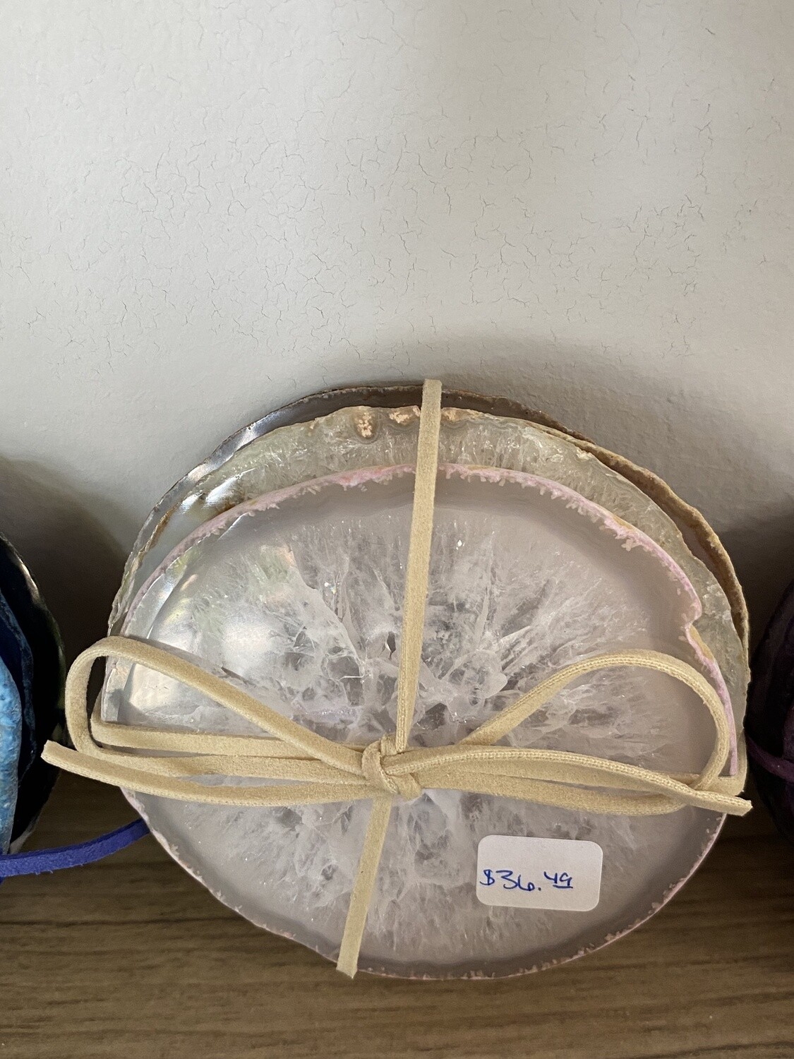 Natural Agate Coaster Set