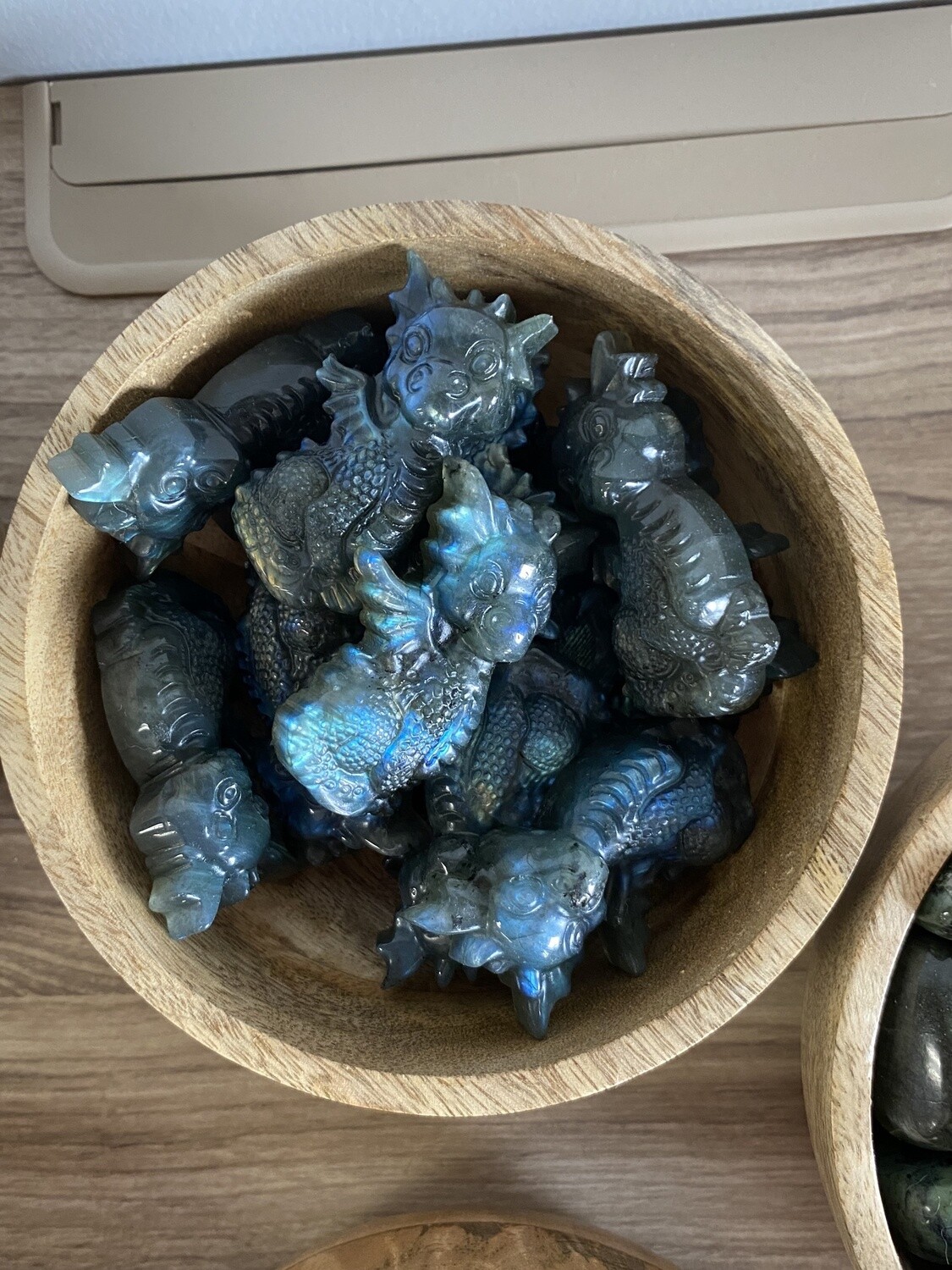Labradorite Baby Dragon Carving