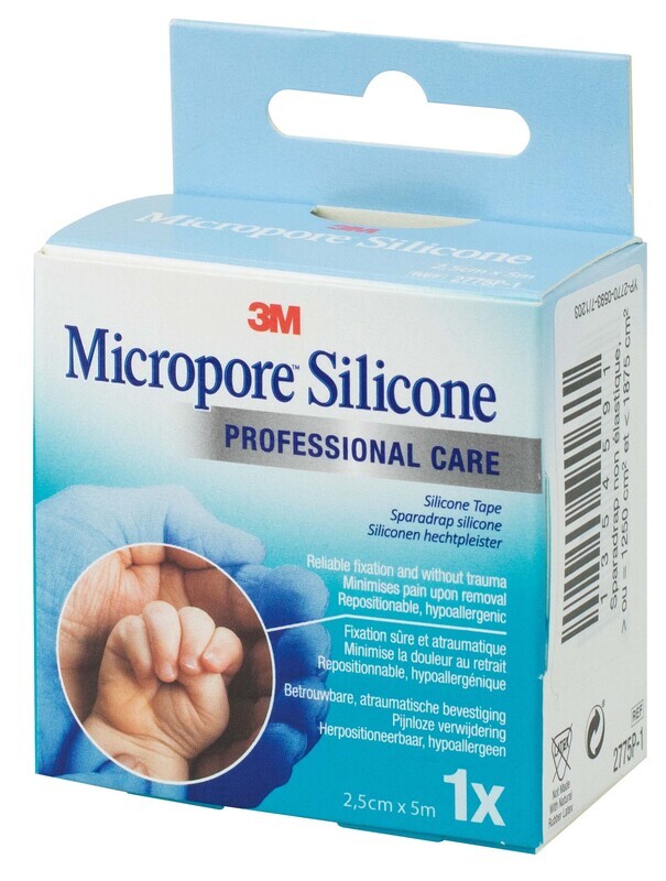 SPARADRAP MICROPORE™ SILICONE RETRAIT ATRAUMATIQUE