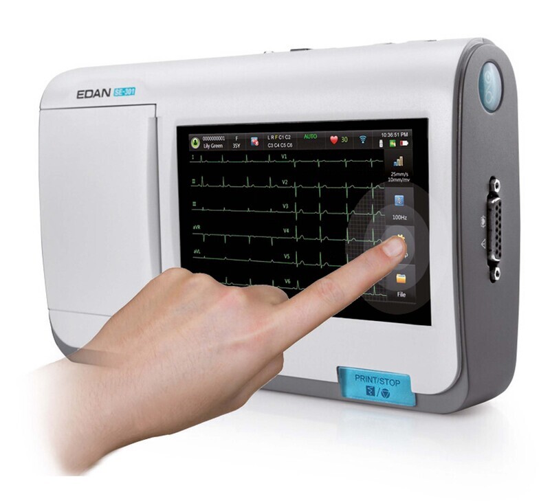 ECG 3 PISTES AVEC ÉCRAN TACTILE EDAN SE-301