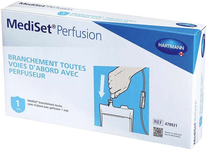MEDISET® BRANCHEMENT TOUTES VOIES D’ABORD AVEC PERFUSEUR 1 VOIE
