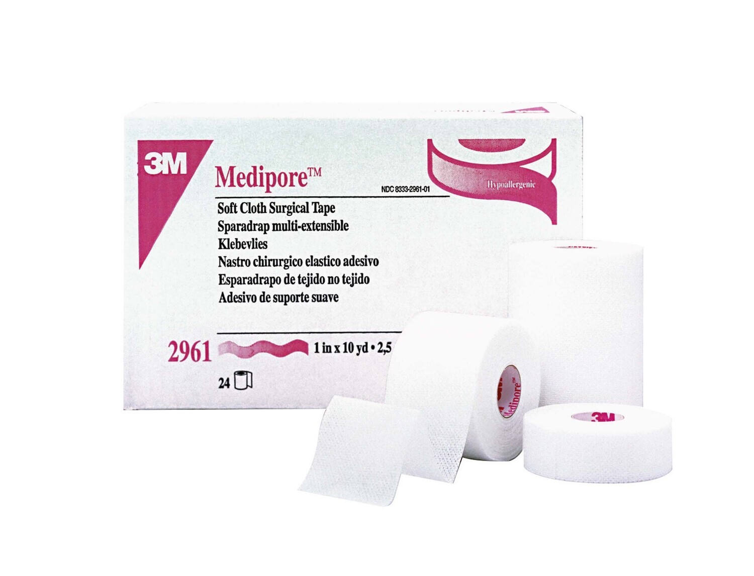 SPARADRAP EXTENSIBLE PRÉDÉCOUPÉ NON TISSÉ 3M™ MEDIPORE™