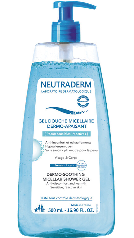 GEL DOUCHE MICELLAIRE NEUTRADERM DERMO APAISANT