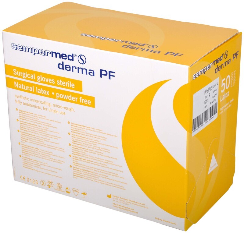 GANT LATEX SEMPERMED® DERMA PF NON POUDRÉ STÉRILE