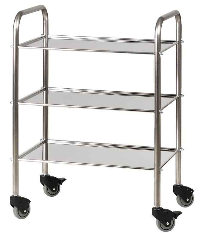 GUÉRIDON INOX 3 Plateaux