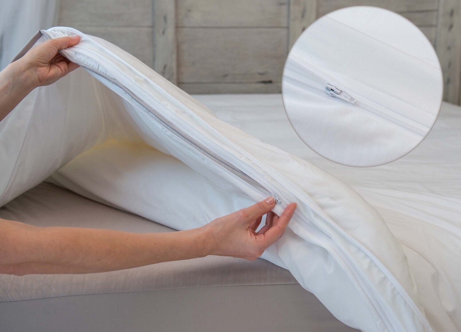 PROTÈGE COUETTE IMPERMÉABLE EN TENCEL