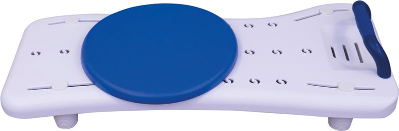 Planche de bain réglable en largeur avec poignée intégrée et plateau tournant