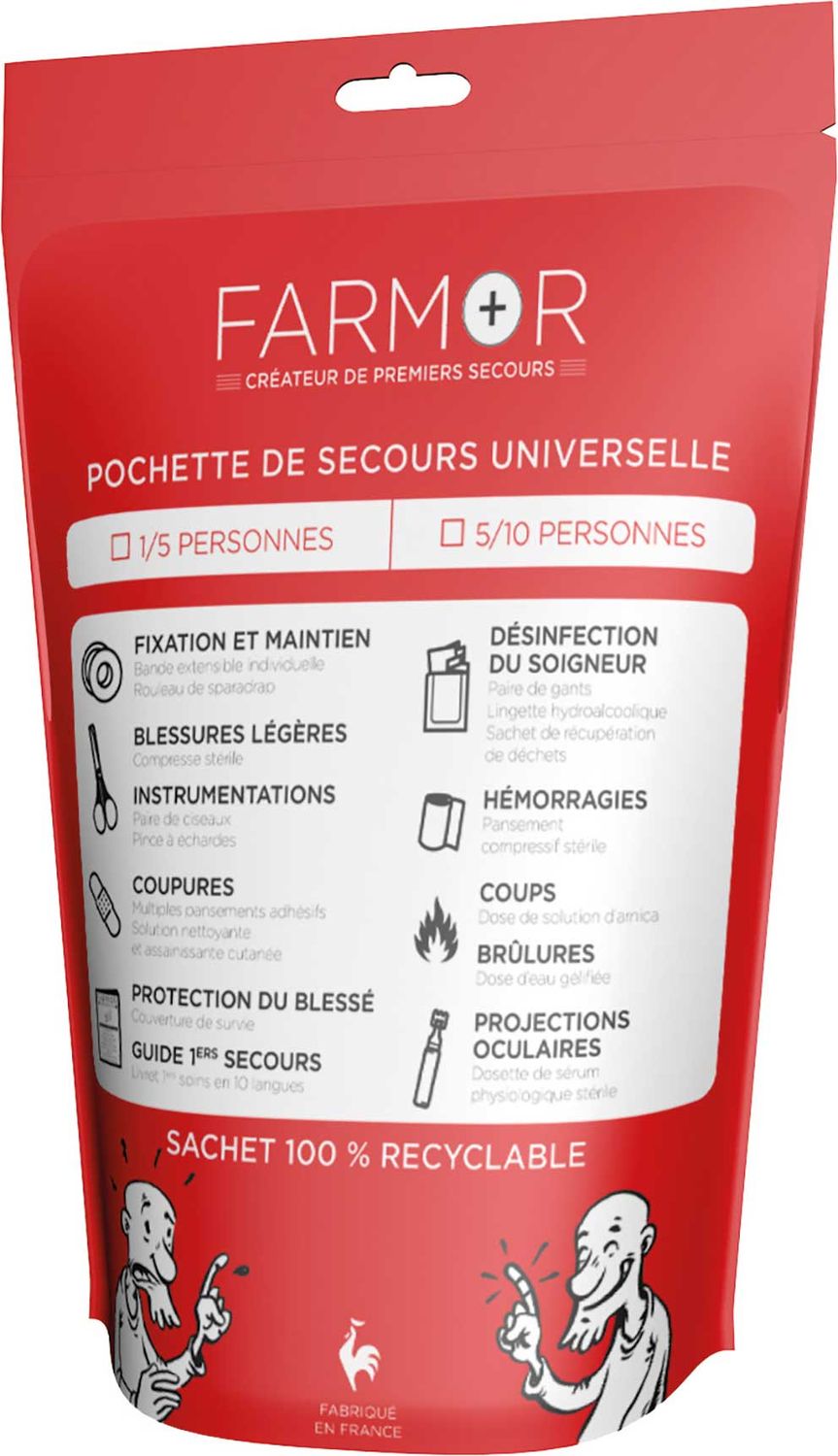 Pochette De Secours PE Recyclable 1/5 Pers