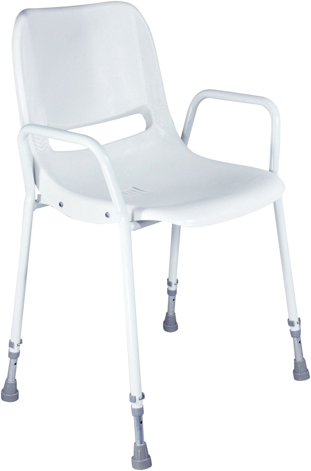 CHAISE DE DOUCHE RÉGLABLE AVEC ACCOUDOIR