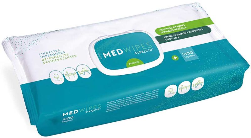 LINGETTE NETTOYANTE DÉSINFECTANTES MEDWIPES STERICID