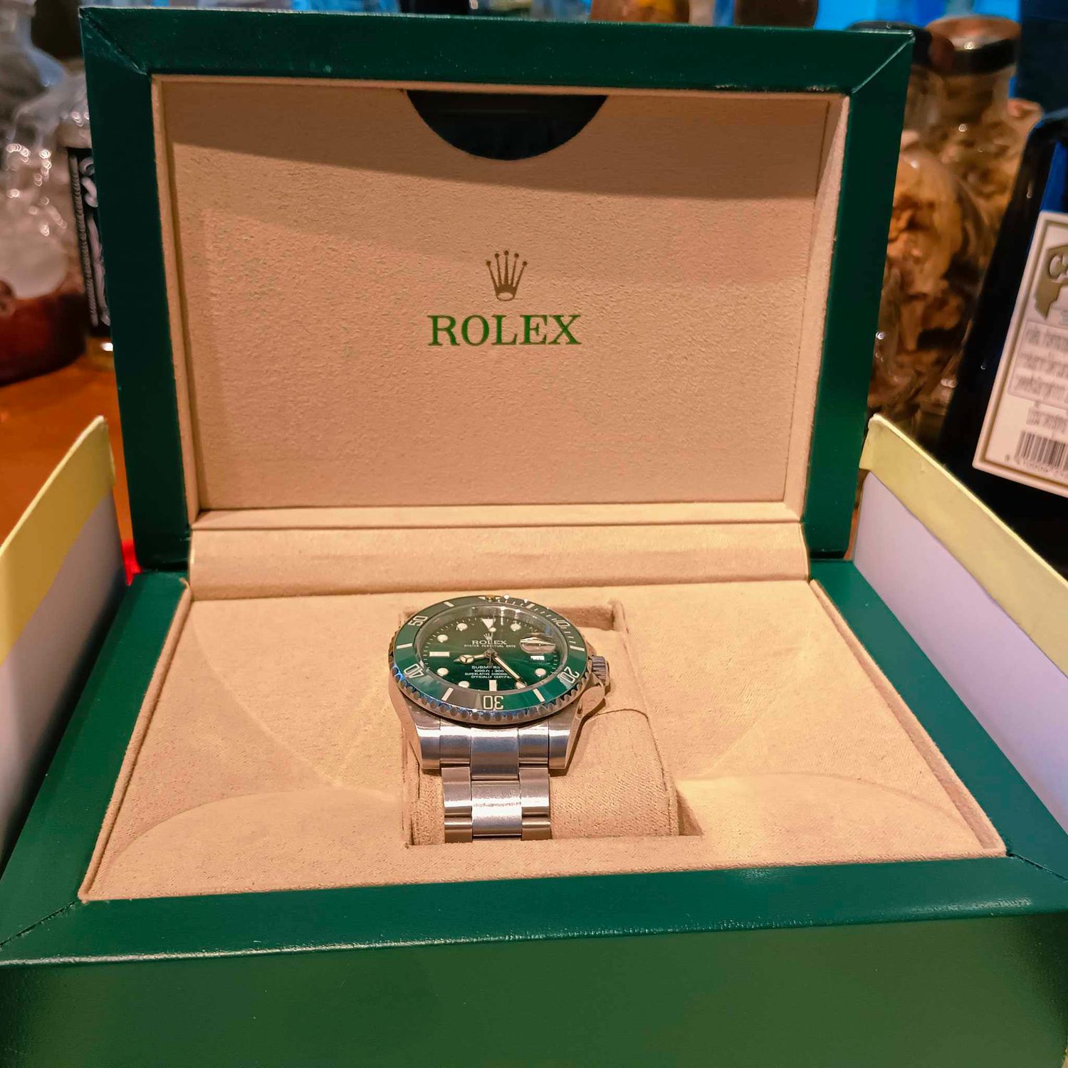 SUPER CLONE FAKE Rolex Green Submariner 40mm “HULK” FULL SET ( $600.00 ) FREE SHIPPING WORLDWIDE
