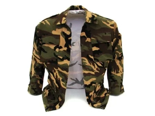 CAMISOLA COMANDO MILITAR CAMUFLAJEADA BOSQUE O SELVA.