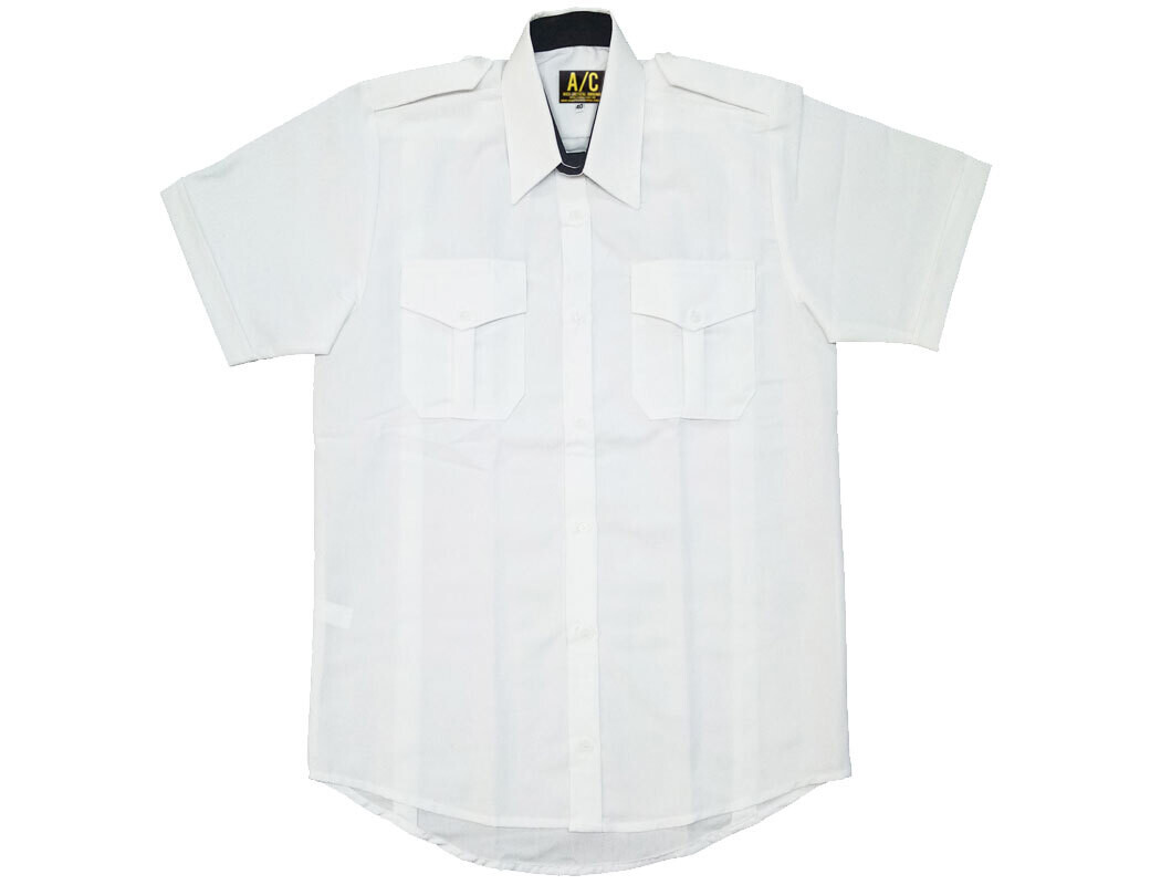 Camisa blanca lisa manga corta