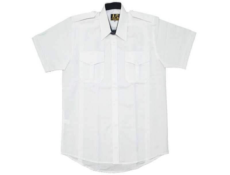 Camisa blanca lisa manga corta