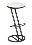 Zeta Black Frame Bar Stool