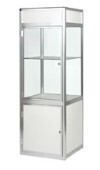 Upright Aluminium Showcase Illuminated &amp; Lockable