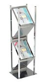 Chrome 4 Sided Literature Rack