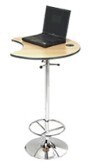 Omega Chrome Laptop Poseur Table