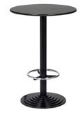 2&#39;6&quot; Round Black Leg Poseur Table