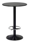 2&#39; Round Black Leg Poseur Table