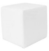 White Faux Leather Cube