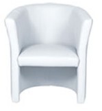 White Leather Arm Chair