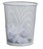 Silver Wastebin