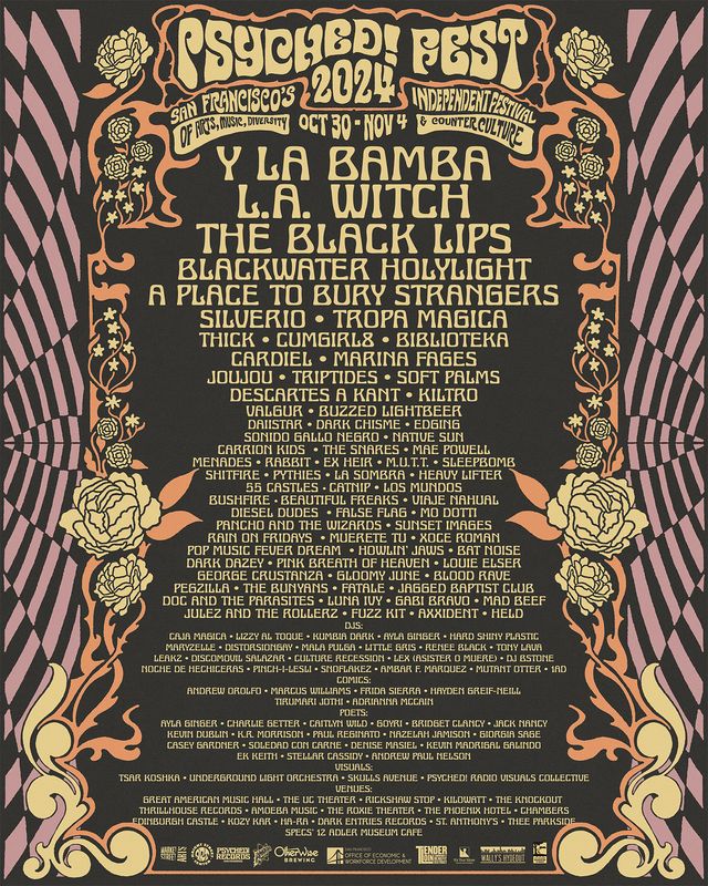 Psyched! Fest 2024 Poster. Screen Printed. 20x16