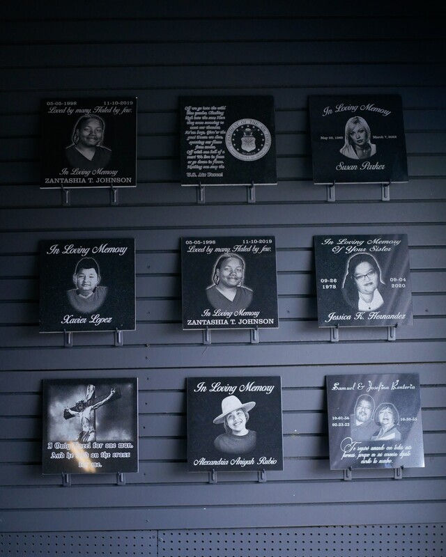 12x12 Engraved Memorial Granite Piece.